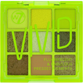 Palette 9 fards à paupières Glowin’ Green de W7.