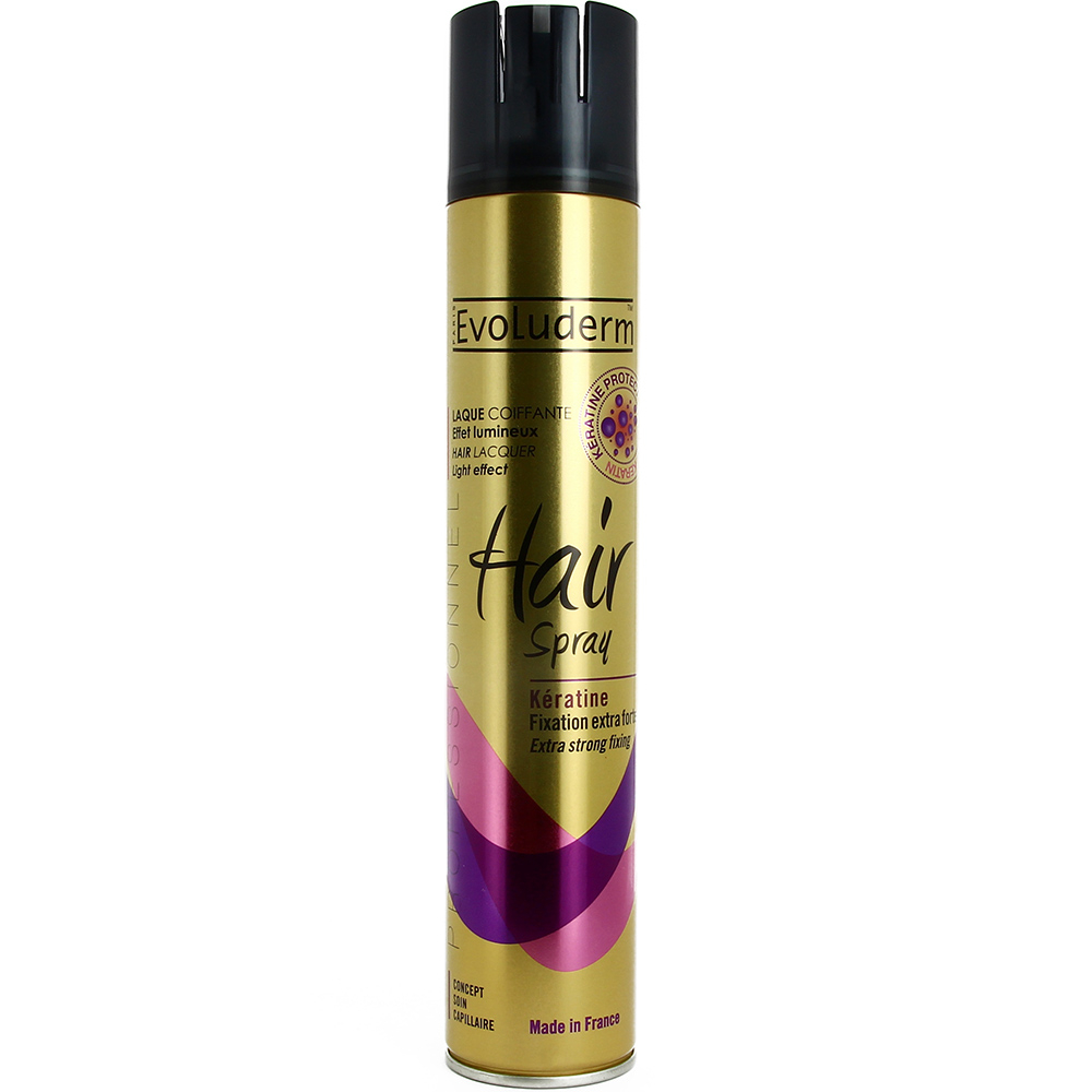 Laque cheveux fixation extra forte evoluderm Laque cheveux fixation extra forte evoluderm
