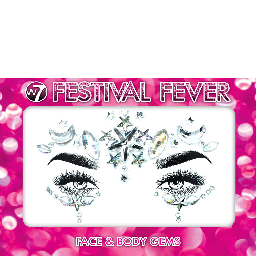Bijoux visage festival fever Crystal couleur argenté