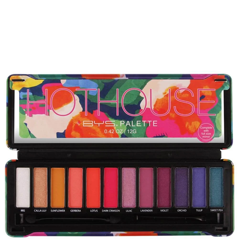 photo de la palette hot house de Bys maquillage ouverte