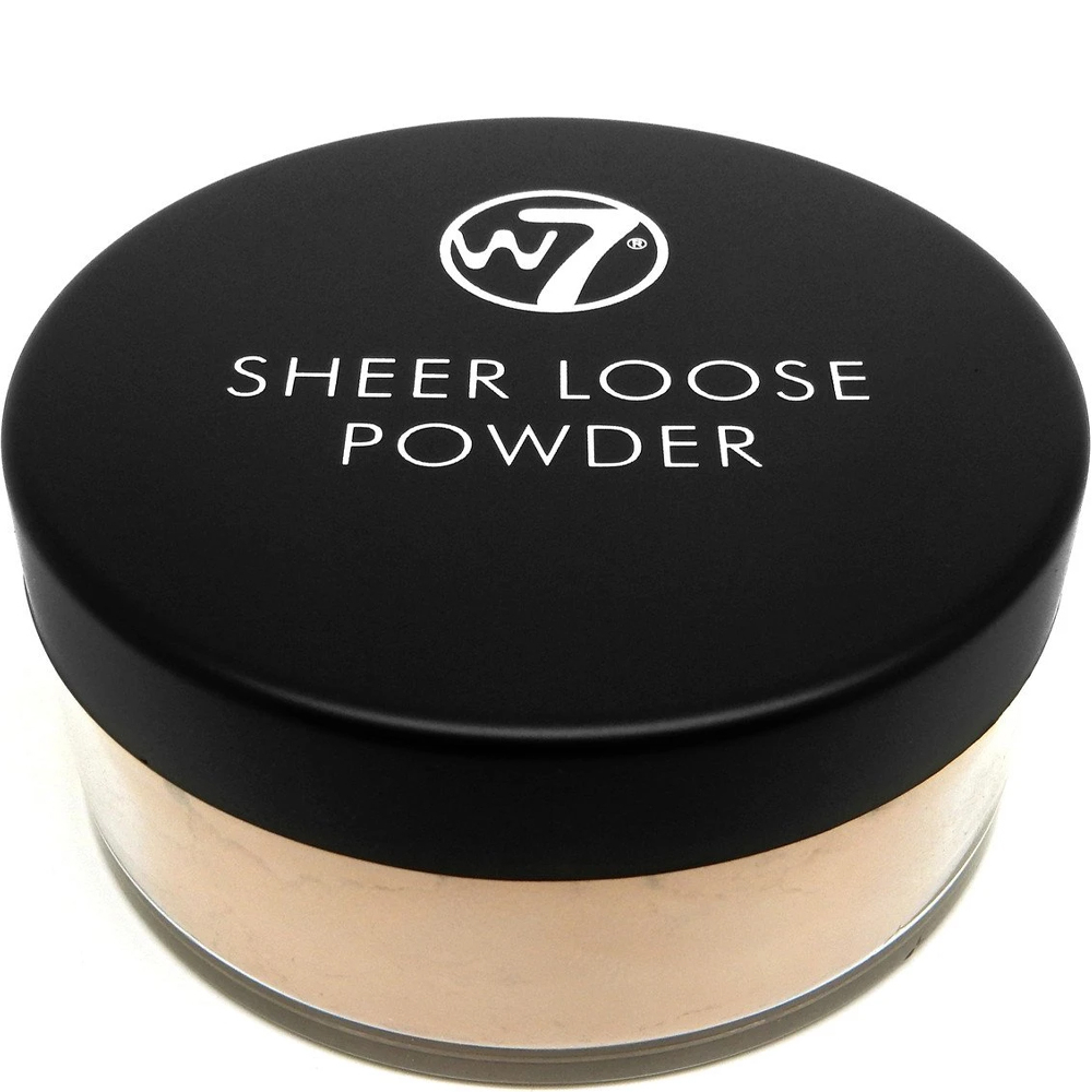 Poudre libre en pot de W7 en teinte natural beige. Poudre libre en pot de W7 en teinte natural beige.