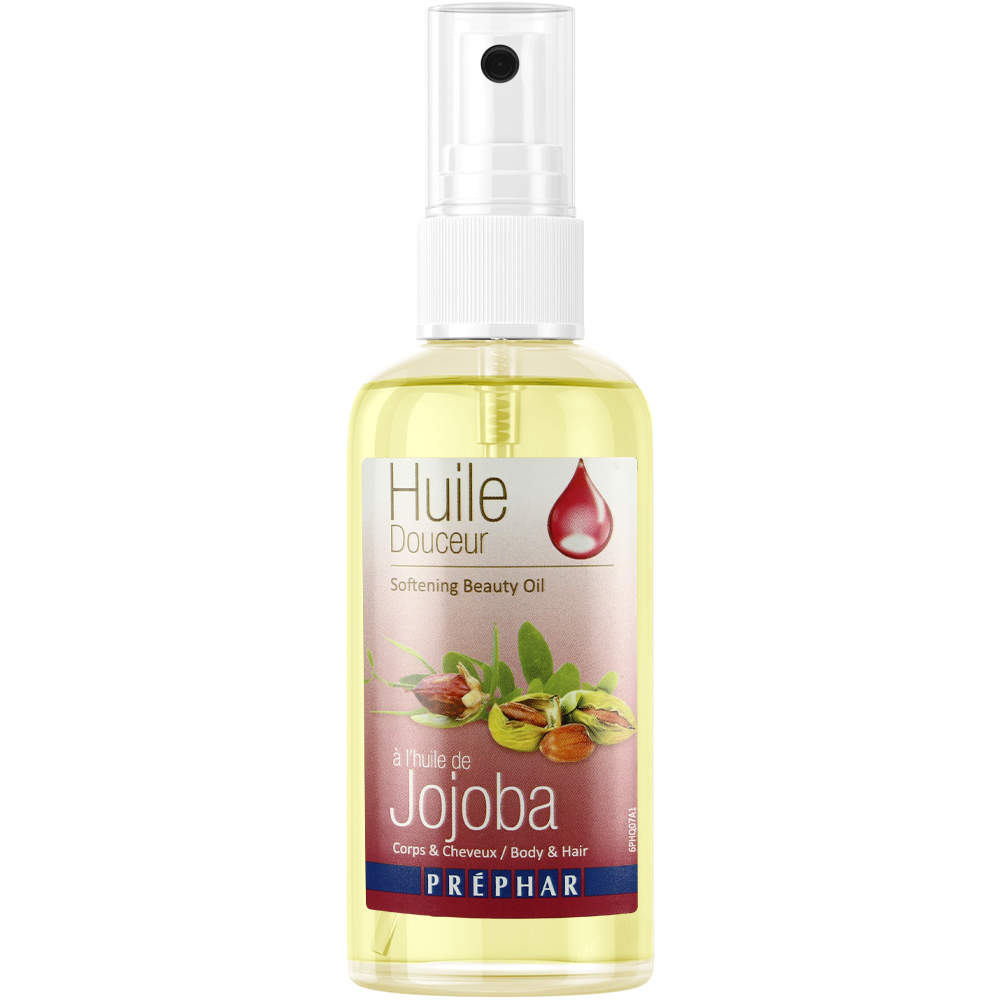 Huile douceur au Jojoba en spray de 100ml Huile douceur au Jojoba en spray de 100ml