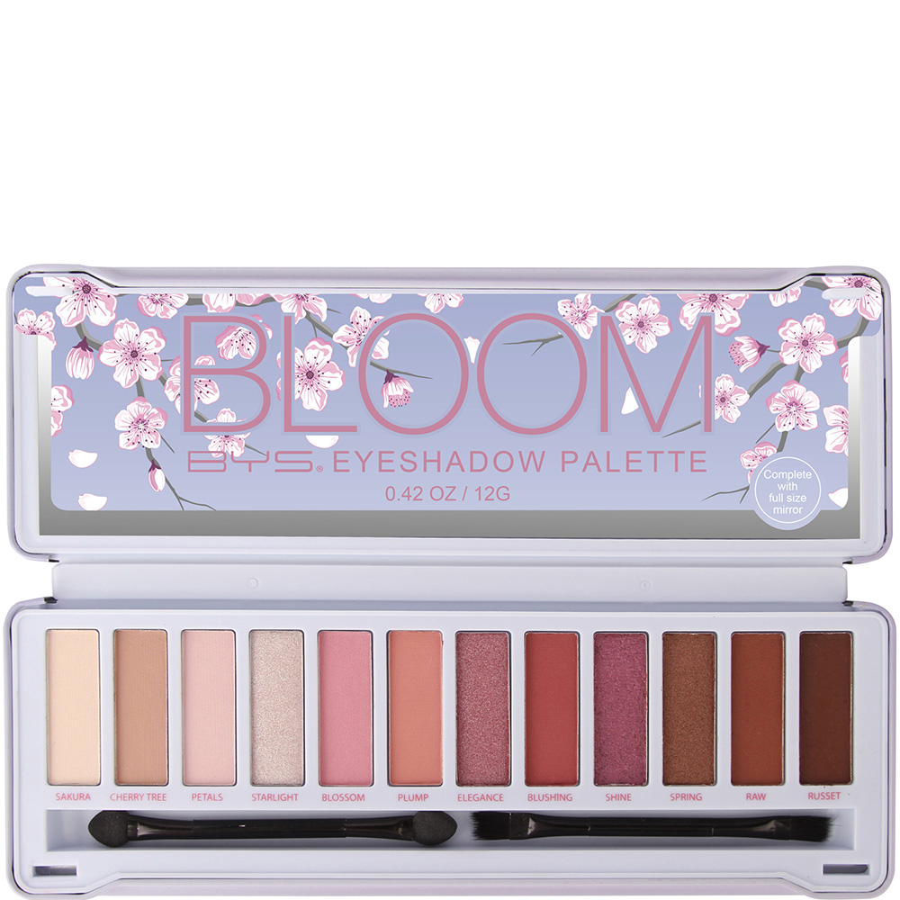 Palette 12 fards à paupières Bloom de Bys. Palette 12 fards à paupières Bloom de Bys.