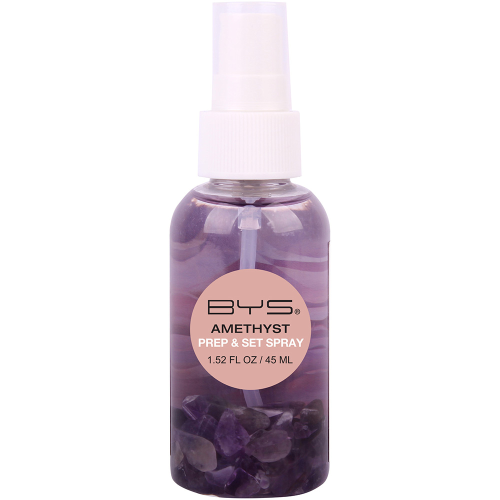 Spray apaisant fixateur de maquillage - Crystal Amethyst de Bys. Spray apaisant fixateur de maquillage - Crystal Amethyst de Bys.