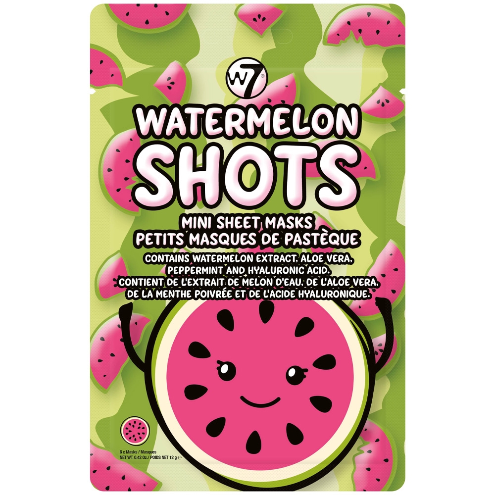 Minis masques Watermelon packaging w7 Minis masques Watermelon packaging w7