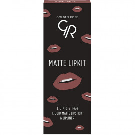 Kit lèvres Matte lipkit - Rose taupe golden rose