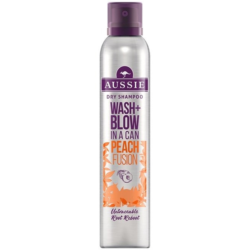 Shampoing sec Wash+Blow Peach fusion Aussie Shampoing sec Wash+Blow Peach fusion Aussie
