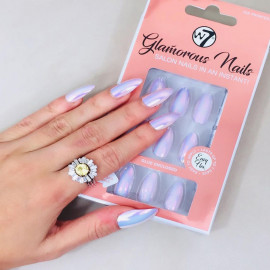 Faux ongles Glamorous nails - Ice princess w7 faux-ongles posés sur les mains