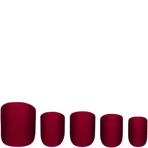 Faux ongles Glamorous - Garnet W7 5 faux-ongles rouges