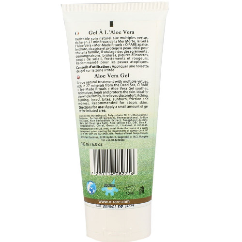 Tube de gel Aloe Vera de la gamme Mer-Made Rituels marque Ô Rare vue dos