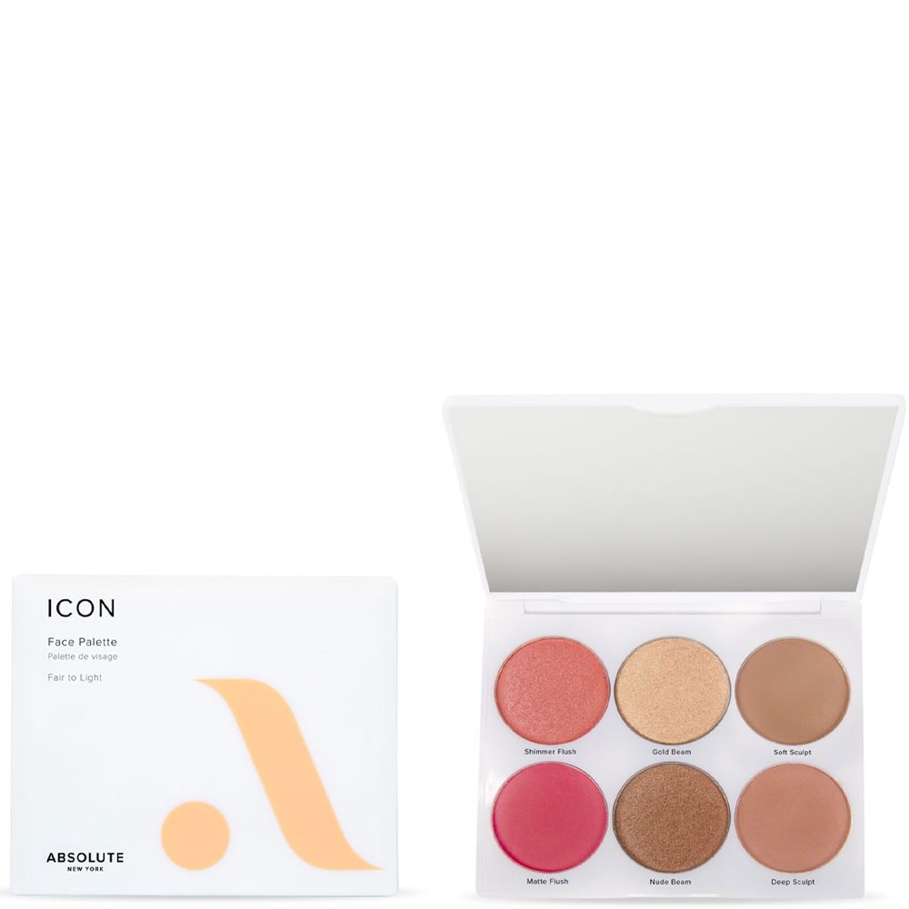 Palette visage Icon - Fair to Light Absolute new-york packaging, fards et miroir