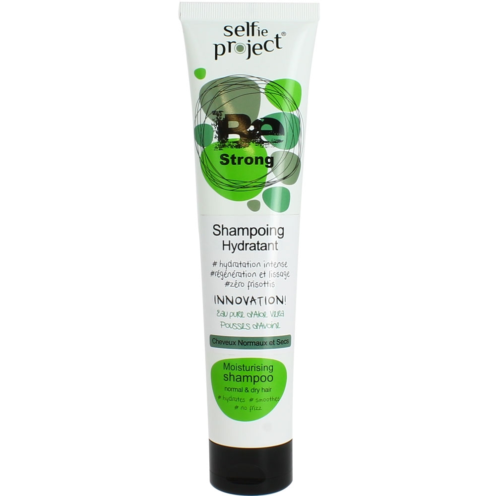 Bouteille de shampoing hydratant be strong - marque Selfie Project
