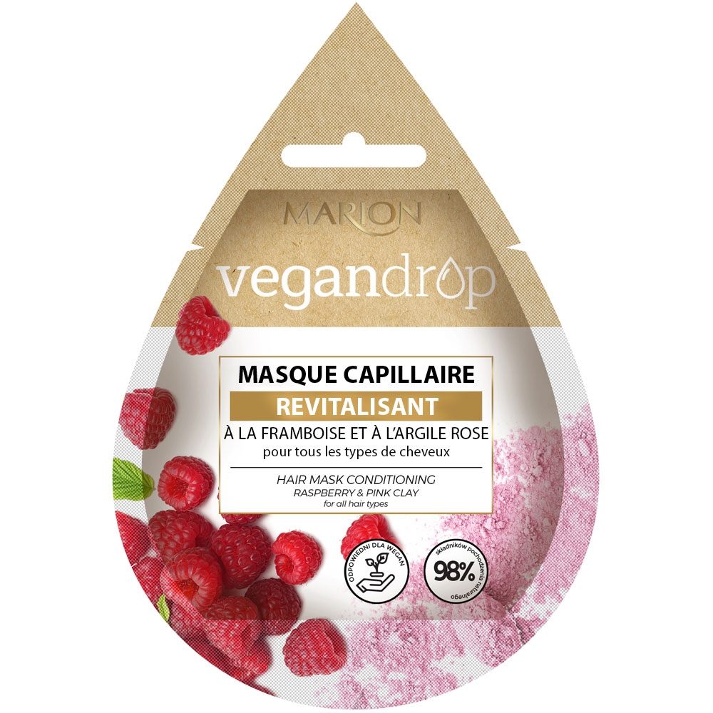 Masque capillaire Vegandrop - Revitalisant Marion packaging français