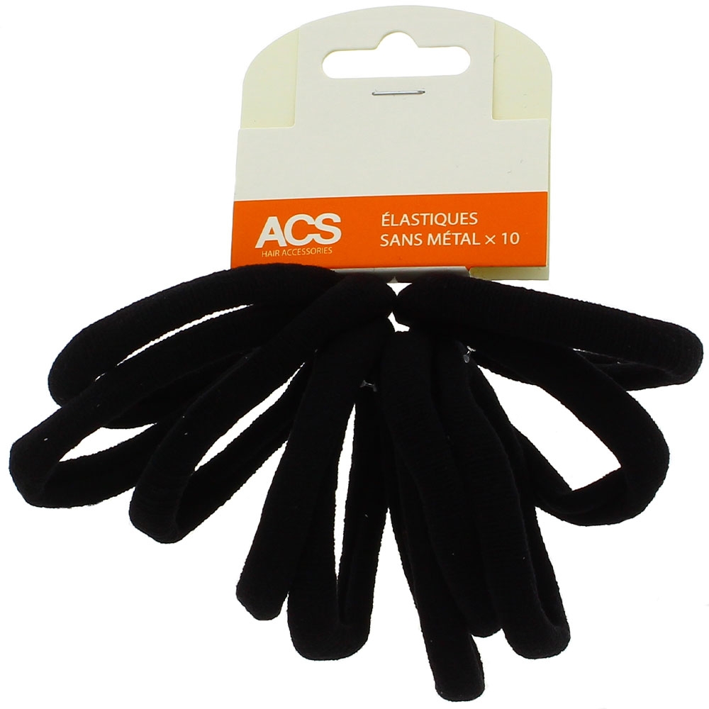 Élastiques noirs sans métal X10 ACS