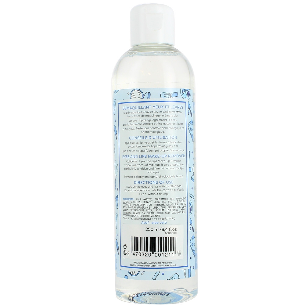 Démaquillant yeux et lèvres - Peaux sensibles de dos