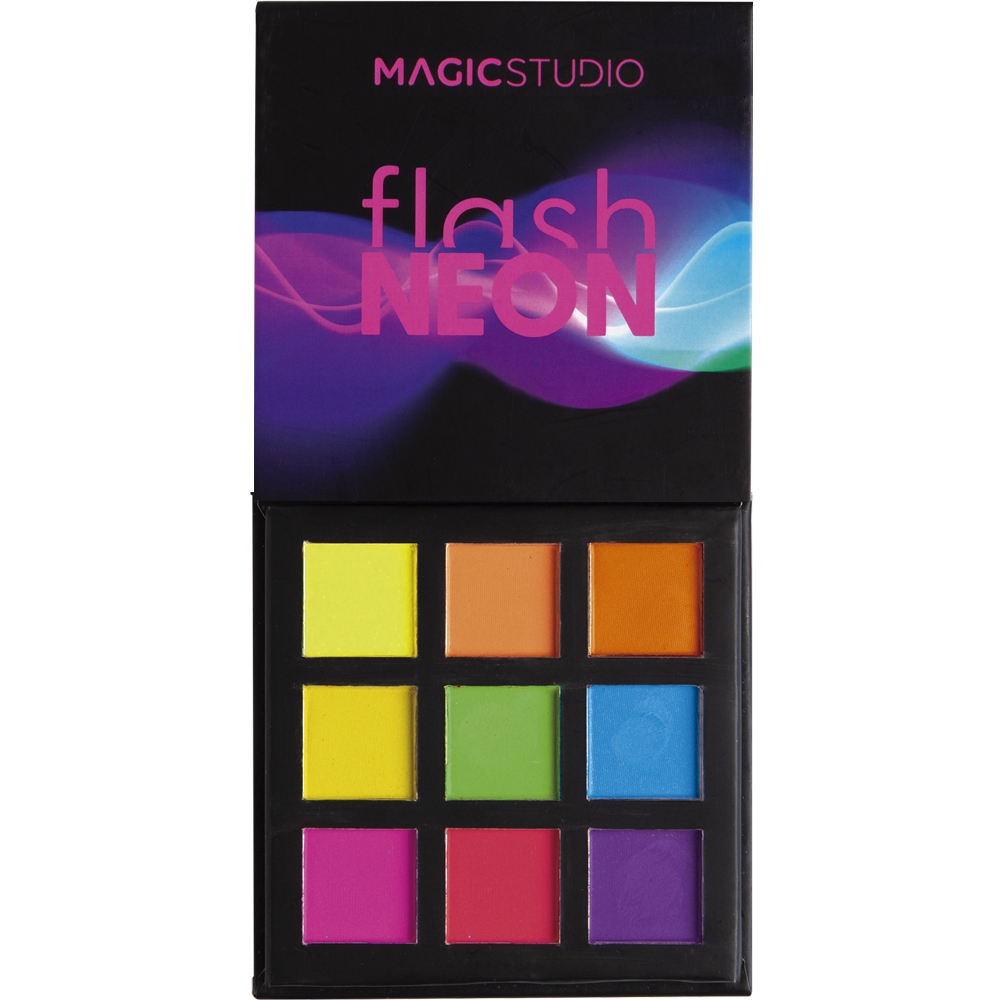 Palette 9 fards à paupières Flash Neon ouvert Palette 9 fards à paupières Flash Neon ouvert