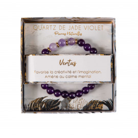 Bracelet pierres naturelles - Quartz de jade violet