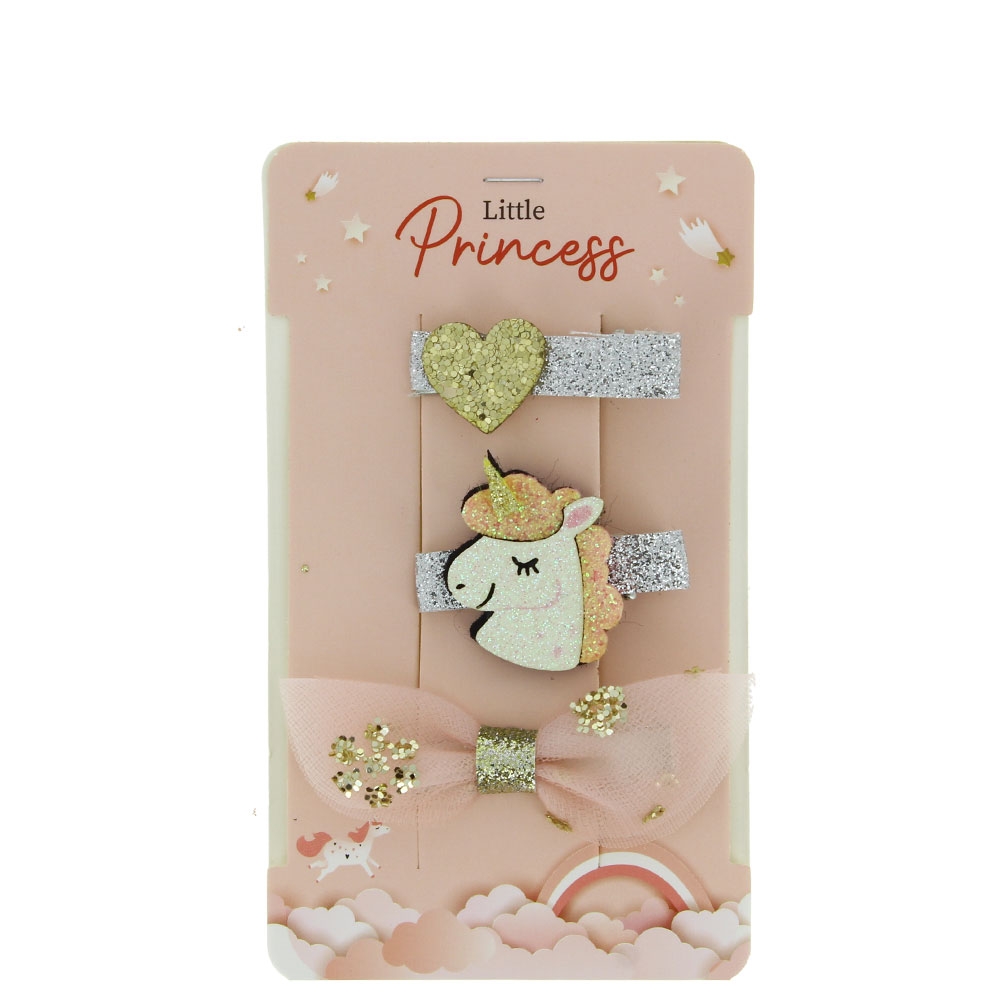 Barrettes dorées licorne stella green