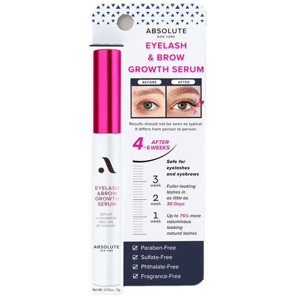 Packaging du sérum de croissance cils et sourcils - Absolute New York