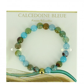 Bracelet Pierres Naturelles - Calcédoine bleue - Stella Green