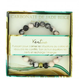 Boite Bracelet Pierres Naturelles - Carbonate de jade beige - Stella Green