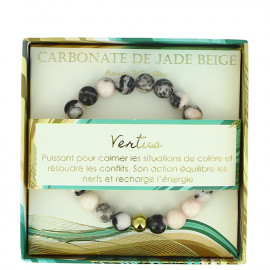 Bracelet Pierres Naturelles - Carbonate de jade beige