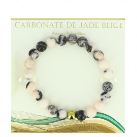 Bracelet Pierres Naturelles - Carbonate de jade beige - Stella Green