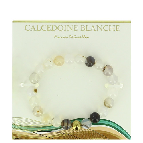 Bracelet Pierres Naturelles - Calcédoine blanche - Stella Green