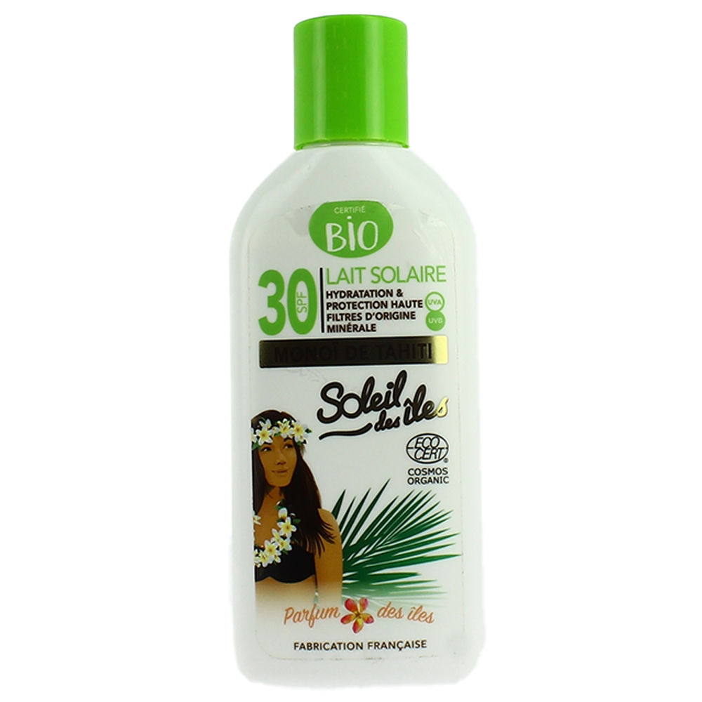 Lait solaire SPF 30 - Monoï de Tahiti - Soleil des îles Lait solaire SPF 30 - Monoï de Tahiti - Soleil des îles