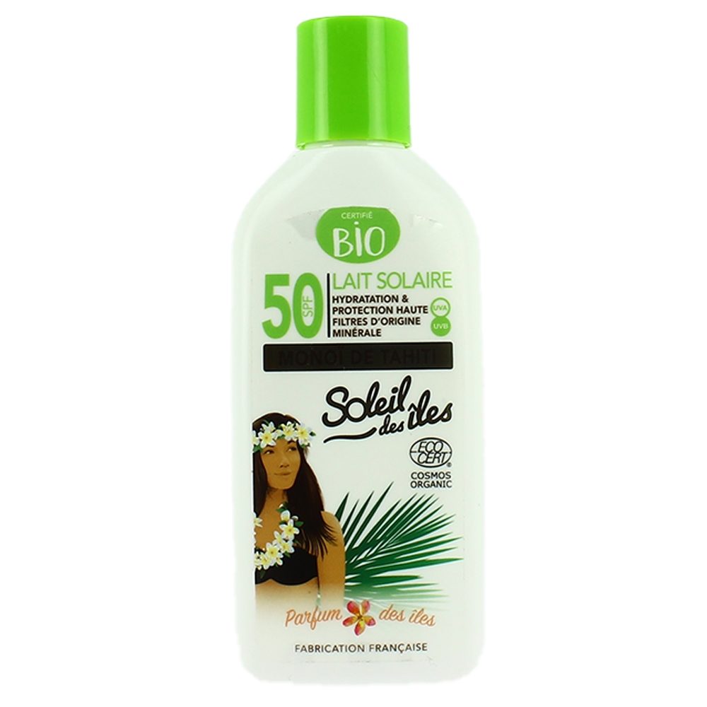 Lait solaire SPF 50 - Monoï de Tahiti - Soleil des îles Lait solaire SPF 50 - Monoï de Tahiti - Soleil des îles