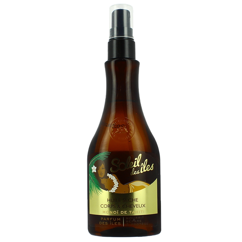 Huile sèche - Corps & Cheveux - Monoï de tahiti - Soleil des îles Huile sèche - Corps & Cheveux - Monoï de tahiti - Soleil des îles