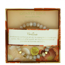 Bracelet pierres naturelles - Quartz beige