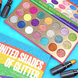Palette 21 fards à paupières - United shades of glitter - RUDE Cosmetics