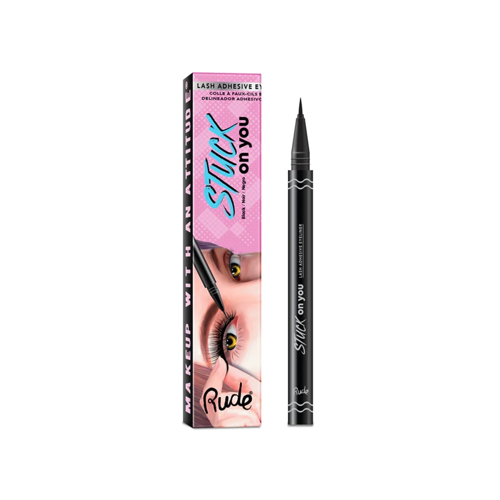 Liner colle faux cils - Noir - stuck on - Rude cosmetics