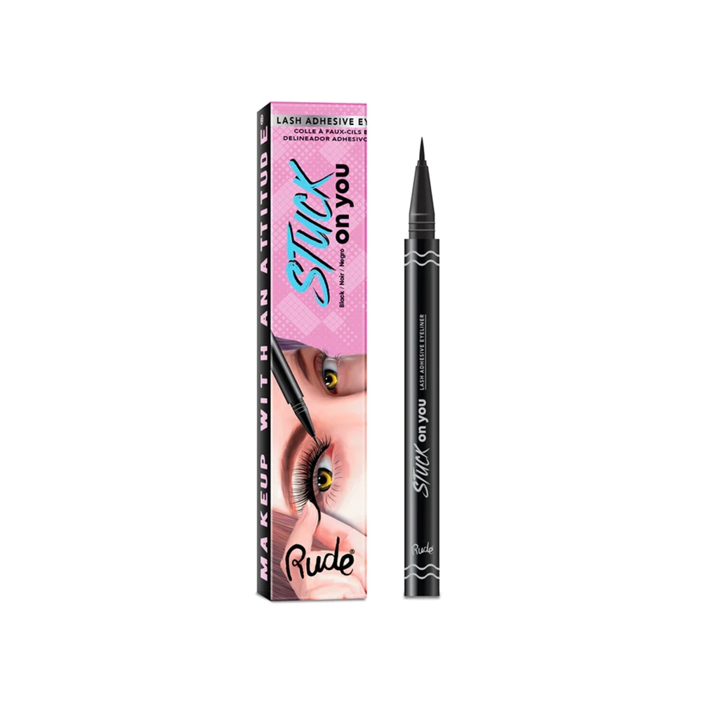 Liner colle faux cils - Noir - stuck on - Rude cosmetics Liner colle faux cils - Noir - stuck on - Rude cosmetics