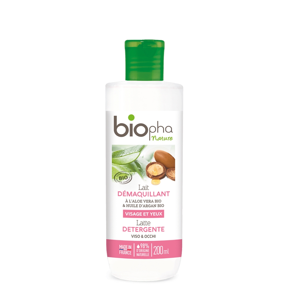 Lait démaquillant à l'aloe vera et huile d'argan Lait démaquillant à l'aloe vera et huile d'argan