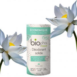Déodorant solide - parfum lotus - Biopha Nature