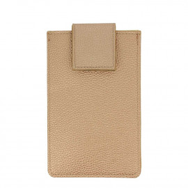 Pochette téléphone - simili cuir doré