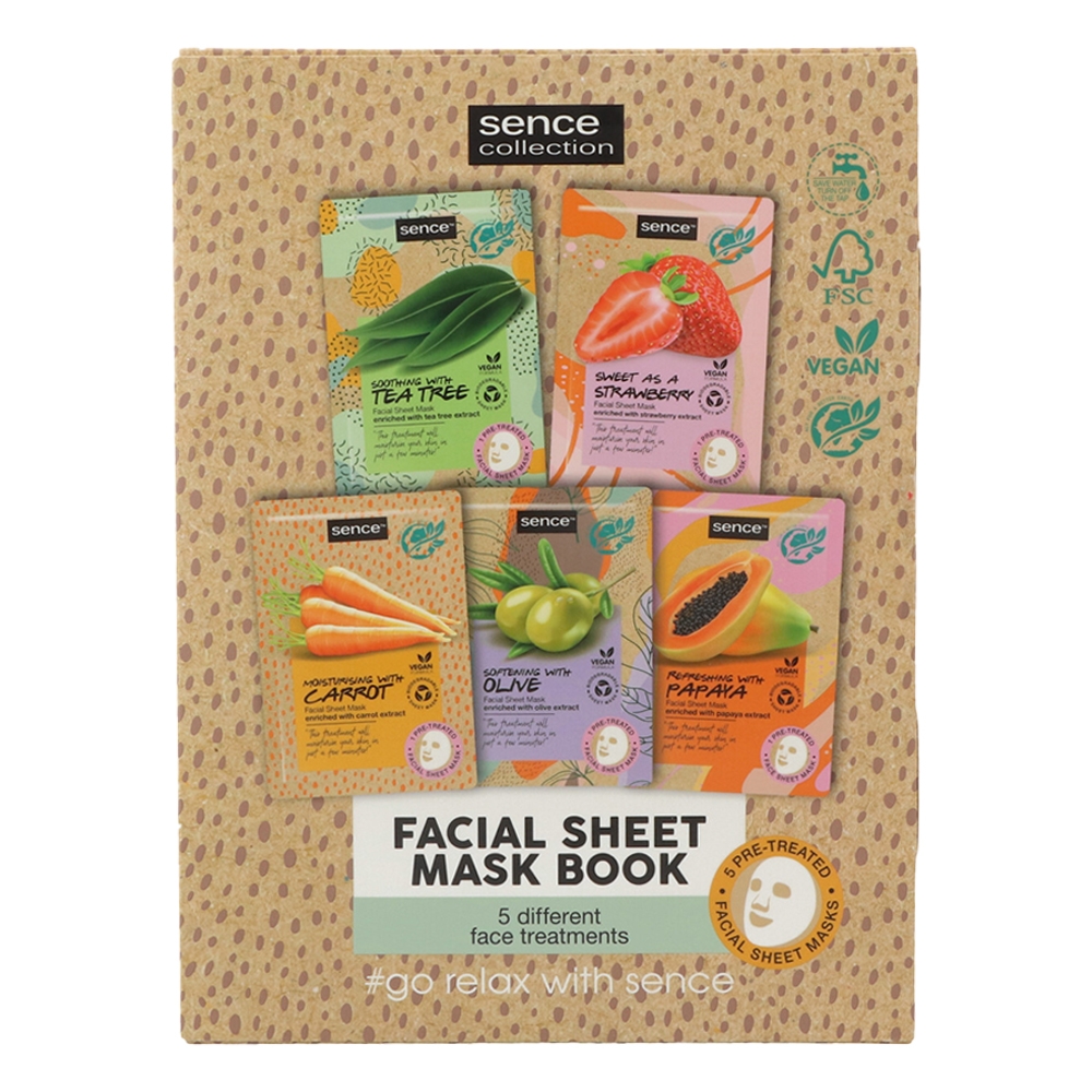 Coffret 5 masques visage - Love planet - Sence