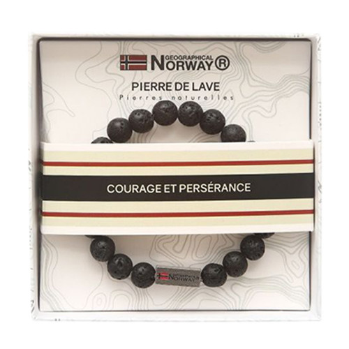 Bracelet en pierres naturelles - Pierre de Lave - Geographical Norway