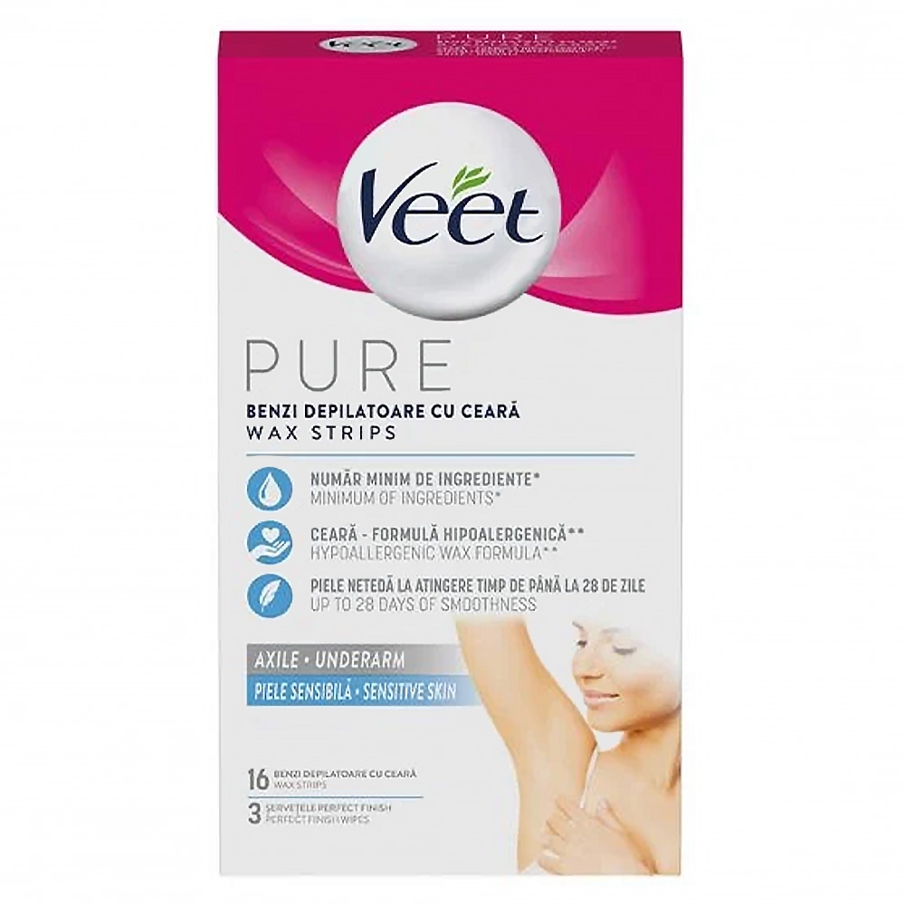 Epilation aisselles - Bandes de cire froides - Veet