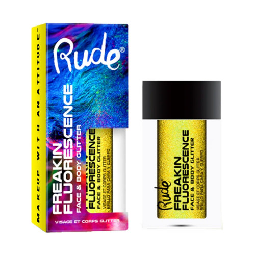 Maquillage visage - Paillettes jaune fluo - RUDE Cosmetics