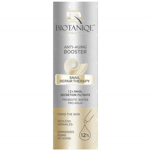 Anti-âge Booster à la bave d'escargot avant - biotaniq - SAGA Cosmetics