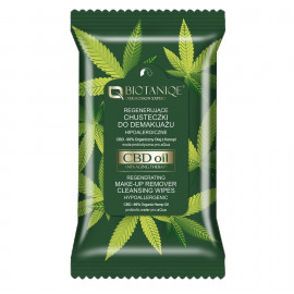 Lingettes nettoyantes CBD - Biotaniq - SAGA Cosmetics