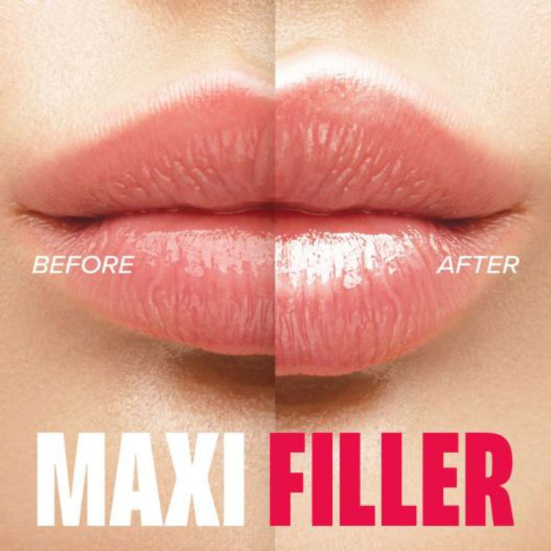 Avant après du gloss repulpant maxi filter transparent de chez Absolute New York distribué chez SAGA COSMETICS Avant après du gloss repulpant maxi filter transparent de chez Absolute New York distribué chez SAGA COSMETICS