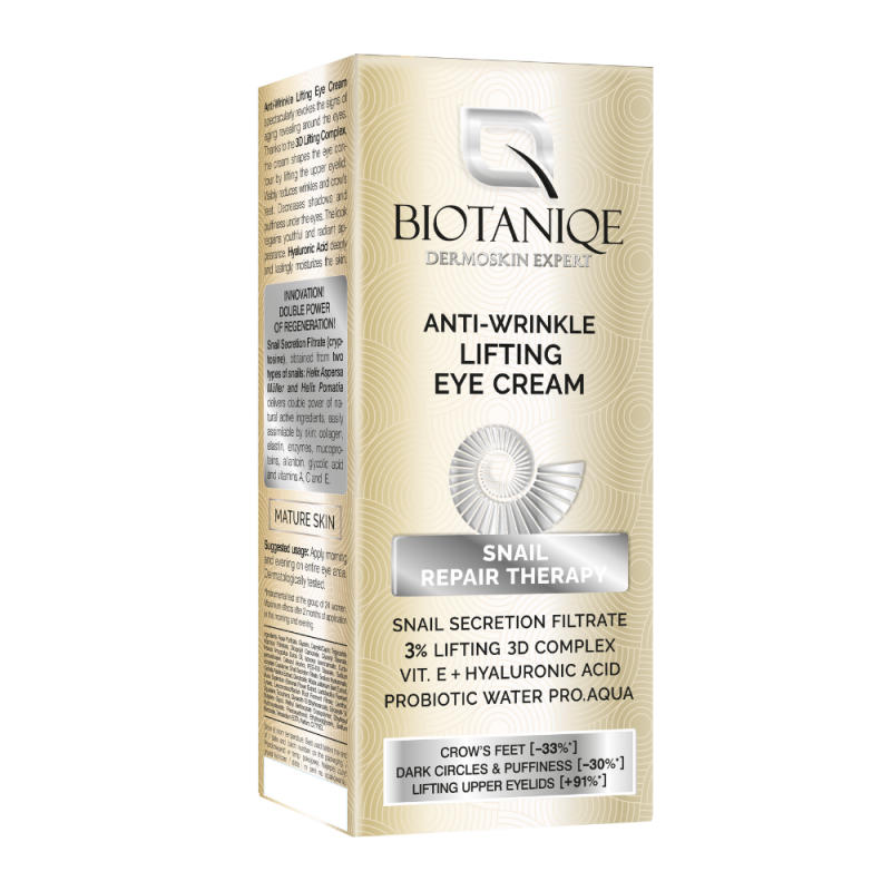 Packaging crème anti-wrinkle lifting eye cream - Biotaniqe - SAGA Cosmetics Packaging crème anti-wrinkle lifting eye cream - Biotaniqe - SAGA Cosmetics