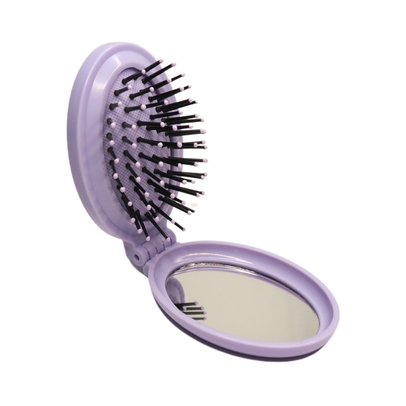 Brosse cheveux de poche violette