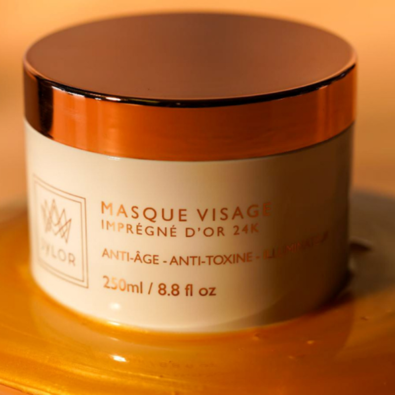 Masque visage imprégné d'or 24K par Jylor Beauty