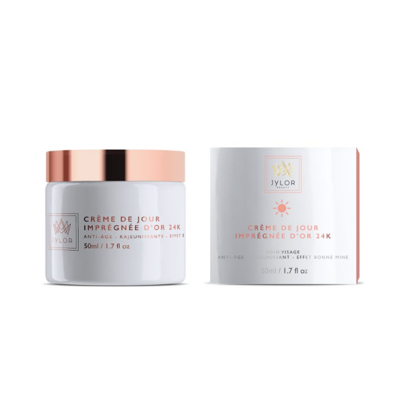 Packaging crème de jour or 24K JYLOR BEAUTY