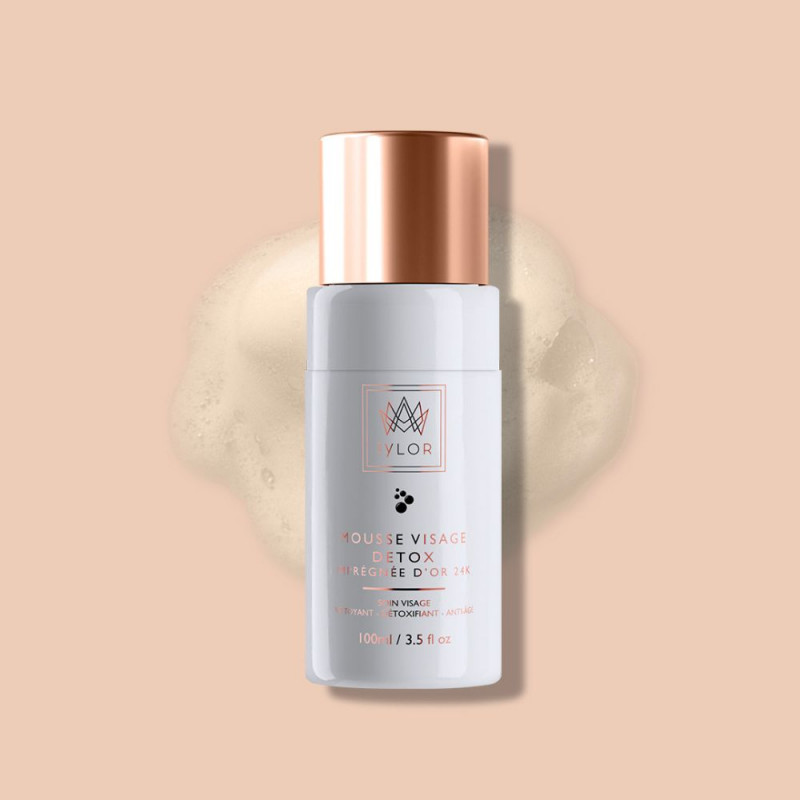 Texture mousse détox visage or 24K